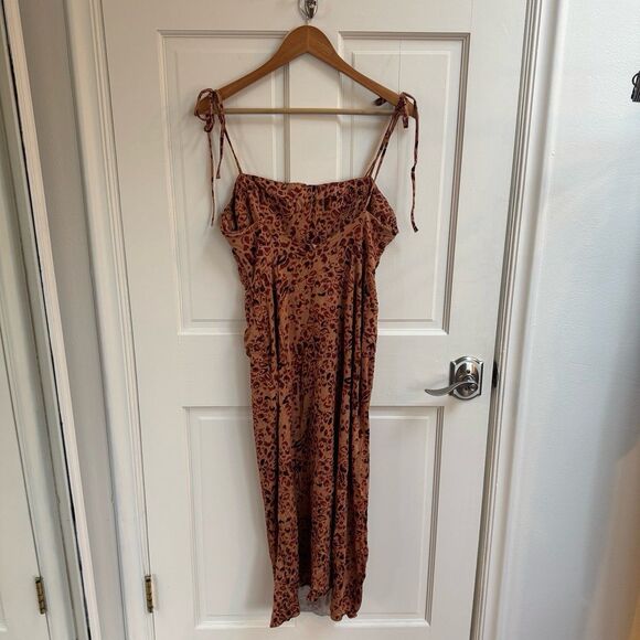 Free People Show Stopper Midi Dress in Leo Combo Size Large - Picture 9 of 12
